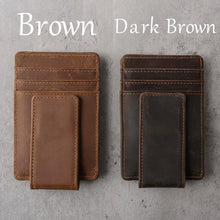 Load image into Gallery viewer, Personalized Leather Magnetic Money Clip Air Tag Money Clip Mens Gift Air Tag Holder - EN LEATHER