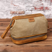 Load image into Gallery viewer, Best Man Toiletry Bag Groomsmen Gift - EN LEATHER