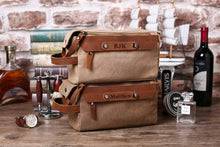 Load image into Gallery viewer, Father's Day Gift for grandpa, Mens Toiletry bag, groomsman gift, toiletry bag Birthday gift for grandpa, Fathers day gift for stepdad - EN LEATHER