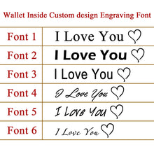 Load image into Gallery viewer, Personalized Leather Wallet Mens Wallet Leather Personalized Wallets for Men gift for Husband gift for Him Personalized Gift for Men Wallet - EN LEATHER