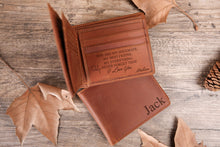 Load image into Gallery viewer, Personalized Leather Wallet Mens Wallet Leather Personalized Wallets for Men gift for Husband gift for Him Personalized Gift for Men Wallet - EN LEATHER