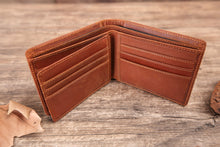 Load image into Gallery viewer, Personalized Leather Wallet Mens Wallet Leather Personalized Wallets for Men gift for Husband gift for Him Personalized Gift for Men Wallet - EN LEATHER