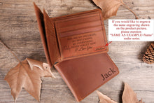 Load image into Gallery viewer, Gift for boyfriend, Personalized Mens Wallet, Gifts for him, Valentine's Day gift, wallet for my man, Genuine Leather, gift for husband - EN LEATHER