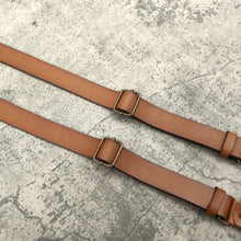 Load image into Gallery viewer, Groomsmen Gifts, Cognac Leather Suspenders, Groomsmen Suspenders, Best Man Proposal, Leather Suspenders for Groomsman Gift - EN LEATHER