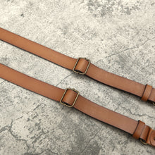 Load image into Gallery viewer, Personalized Men’s Leather Suspenders Groomsmen Suspenders Brown Suspenders Leather Suspenders - EN LEATHER