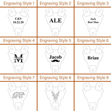 Load image into Gallery viewer, Groomsmen Gifts, Cognac Leather Suspenders, Groomsmen Suspenders, Best Man Proposal, Leather Suspenders for Groomsman Gift - EN LEATHER