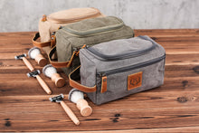 Load image into Gallery viewer, Groomsmen Gifts, Canvas Leather Dopp Kit, Engraved Canvas Leather Dopp Kit, Personalized Travel Bag, Gift for Him, Christmas Gifts - EN LEATHER