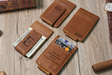 Load image into Gallery viewer, Christmas gifts Personalized Money Clip, Groomsmen Money clip, Custom Magnetic Money Clips, Wedding Gift, Money Clip for Men - EN LEATHER