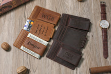 Load image into Gallery viewer, Christmas gifts Personalized Money Clip, Groomsmen Money clip, Custom Magnetic Money Clips, Wedding Gift, Money Clip for Men - EN LEATHER