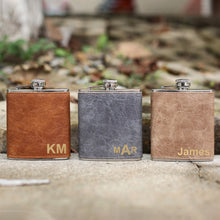 Load image into Gallery viewer, Leather Hip Flask Best Man Flask - EN LEATHER
