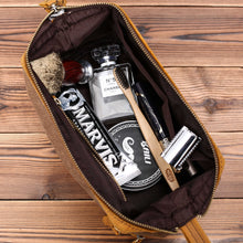 Load image into Gallery viewer, Personalized Waxed Canvas Dopp Kit Mens Toiletry Bag - EN LEATHER
